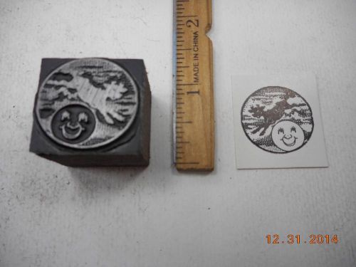 Printing Letterpress Printers Block, Nursery Rhyme, The Cow jumped over the Moon