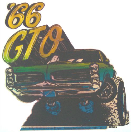 66 Pontiac GTO  Vintage 80&#039;s  T-Shirt transfer NOS