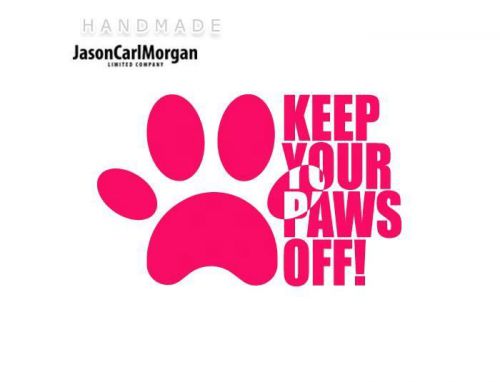 JCM® Iron On Applique Decal, Dog Paws Neon Pink