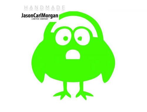 JCM® Iron On Applique Decal, Bird Neon Green