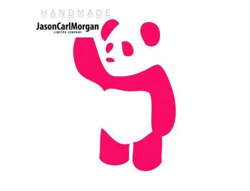 JCM® Iron On Applique Decal, Waving Panda Neon Pink