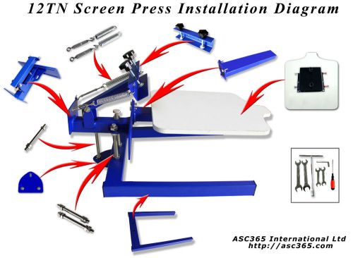 New 1 Color Screen Press with Adjustable Pallet Strong Base Durable Quality 6039