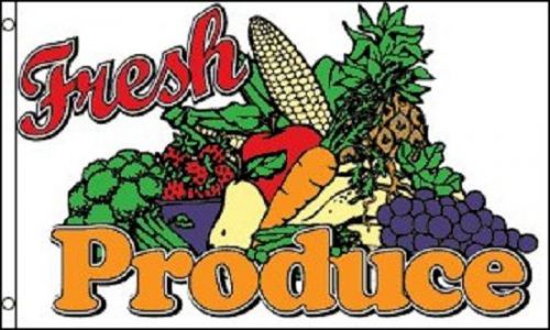 Fresh Produce Farmers Market Flag Business Advertising Banner Pennant Sign 3x5