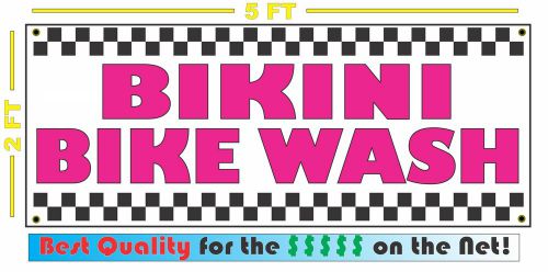 BIKINI BIKE WASH Banner Sign NEW Larger Size for Bike Week Daytona Sturgis Beach