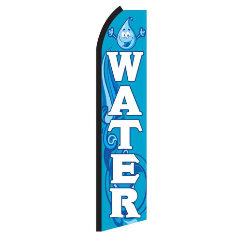 Water Blue Sign Swooper Flag Advertising Feather Super Banner /Pole bfp