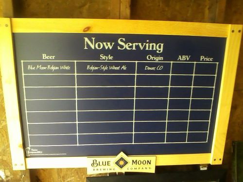 BLUE MOON NOW SERVING SIGN (GREAT CONDITION!)