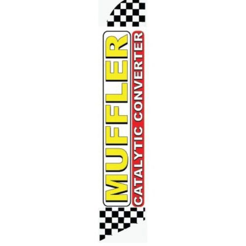 Swooper flag half sleeve yellow red muffler catalytic converter for sale