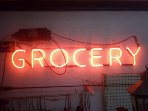Grocery neon sign