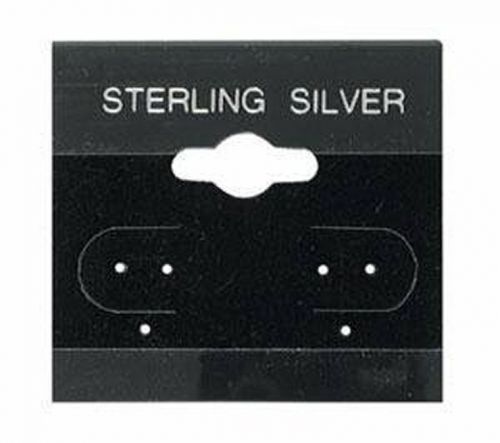 100 BLACK STERLING SILVER EARRING CARDS