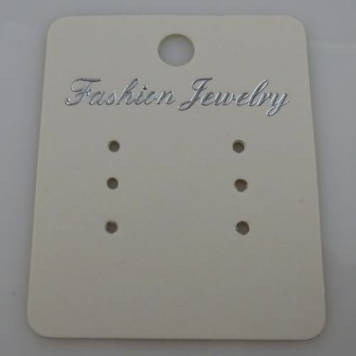 50PCS White Dangle Earring &amp; Earrings Stud Stopper Hanging Card Jewelry Display