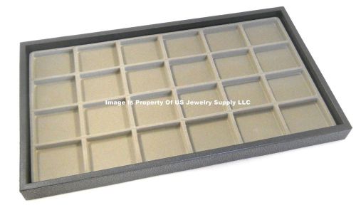 1 black tray 24 space grey pins beads jewelry display for sale