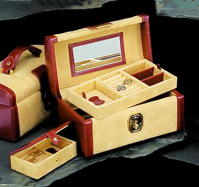 Two Tone Jewlery Case Display Box with Travel Tray New