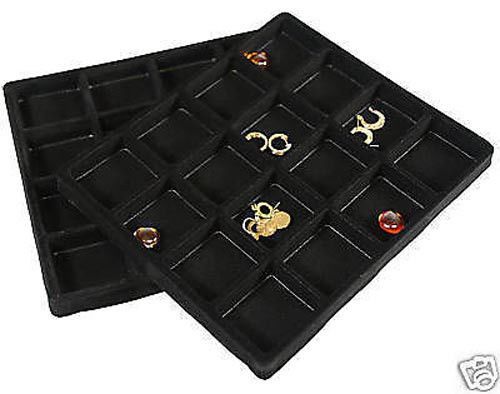 2-16 compartment black insert tray showcase display for sale