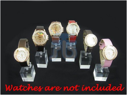 LOT OF 6 ACRYLIC DISPLAY JEWELRY BRACELET WATCH STANDS