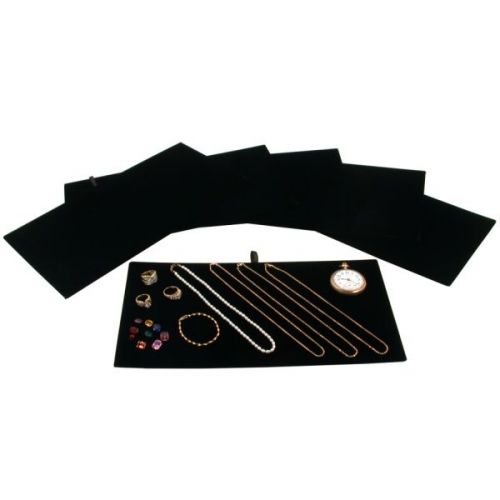 6 black velvet display chain board tray inserts 14 1/8&#034; for sale