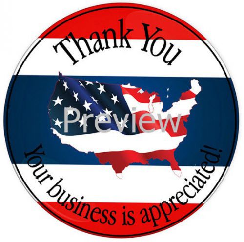 RED WHITE &amp; BLUE USA #17 THANK YOU STICKER LABELS