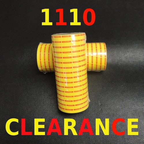 Monarch 1110 CLEARANCE price gun labels yellow/red 16 rolls ink included