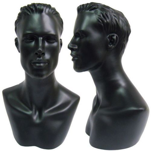 MN-513 Black Male Mannequin Head Form