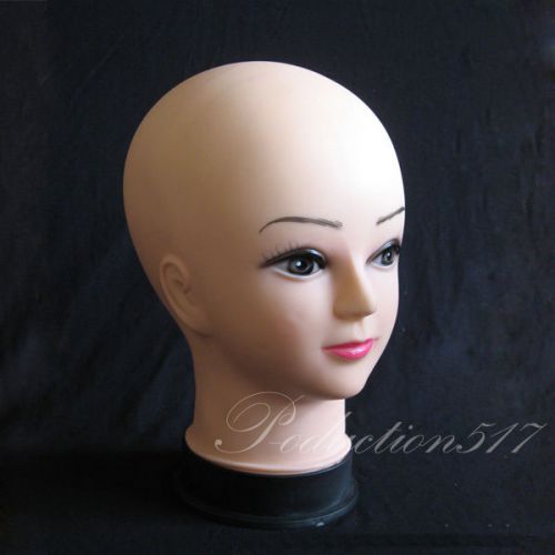 Female Mannequin Manikin Head PVC Model Face Head Wig Eyelash Hat Display Stand