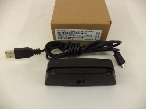 Magtek 21073085 external usb swipe card reader black for sale