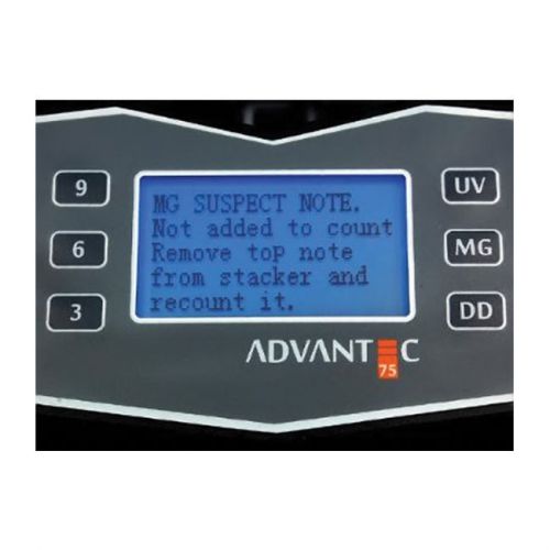 Advantec 75 CAD Electronic Money Counter With UV Detection And LCD Screen