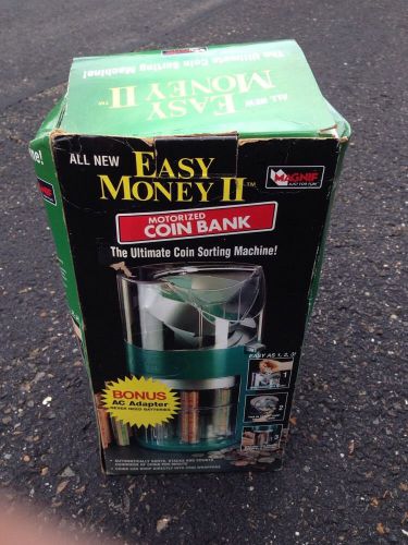 Easy Money II Motorized Coin Bank AC Adaptor Included Original Box