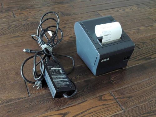 Epson TM-T88III Serial Point of Sale POS M129C Thermal Printer &amp; Power Supply