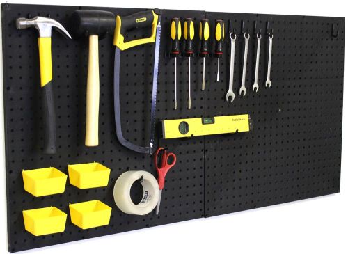 10  Yellow Parts Storage Bins - Hooks to Peg Tool Board Wall Storage  # 1 SD*