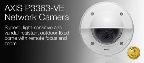 Axis P 3363-V E Vandal-Resistant Outdoor Fixed Dome Camera (6 mm Lens)