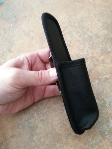 New black nylon sheath holster pouch with metal belt tough nice quality item for sale