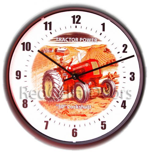 New COCKSHUTT Model 50 Tractor Wall Clock Illustrated with Cockshutt Logo Emblem