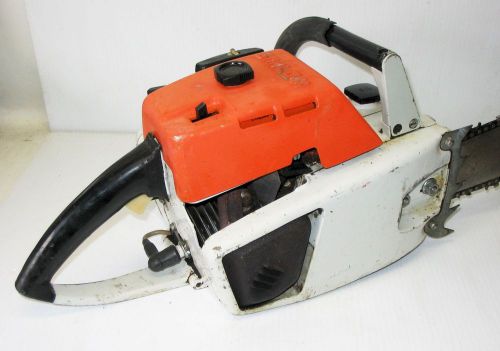 Vintage Stihl 041 Chainsaw 16&#034; Bar &amp; Sharp Chain Runs Good Made in West Germany