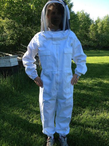 Full Bee keeping Suit, Heavy Duty NEW! size Small S fencing style hood