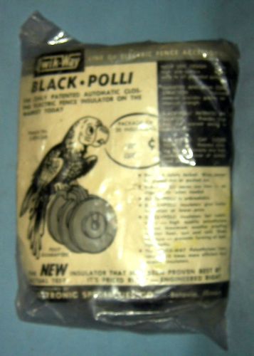 Vintage Black-Polli Automatic Closing Electric Fence Insulators MIP