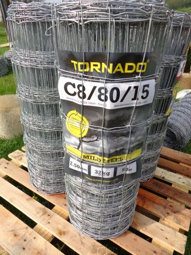 Farm stock fencing/sheep pig fencing wire C8/80/15 x 50metres