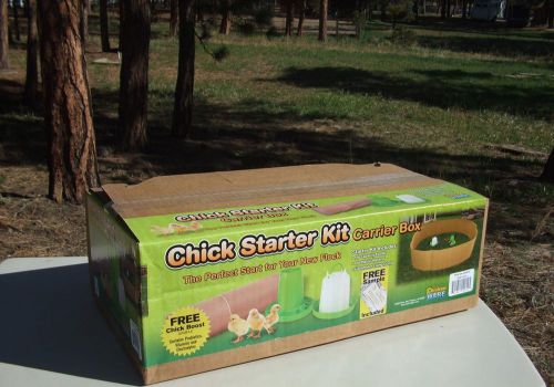 CHICK STARTER KIT ~ w/feeder, waterer, 5&#039; corral ~ for hatching eggs ~ NEW