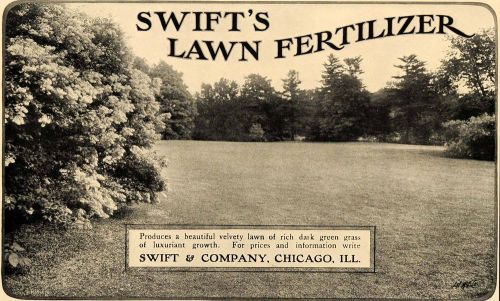 1905 ad lawn fertilizer swift &amp; company chicago yard - original advertising cc1 for sale