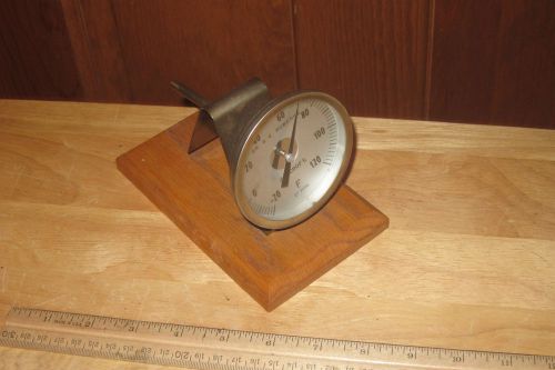 RARE ASHCROFT &#034;DR. G.E. ROBERGE &#034;GAUGE MOUNTED ON WOOD EXCELLENT CONDITION