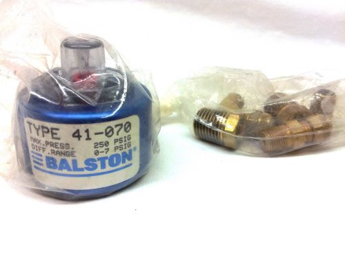 Balston 41-070 Differential Pressure Indicator Sensor 250psig Range 0-7 psig NOS