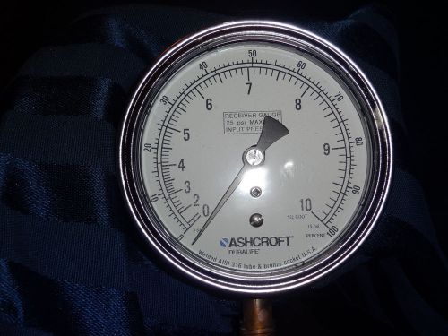 Ashcroft indust. duralife guage 35-1009-aw-o2l-3-15# -xajpr   3 1/2&#034; 10024106-1 for sale