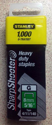 Pack of 1000 Heavy Duty 8mm Stanley SharpShooter Staples Type G, 4, 11, or 140