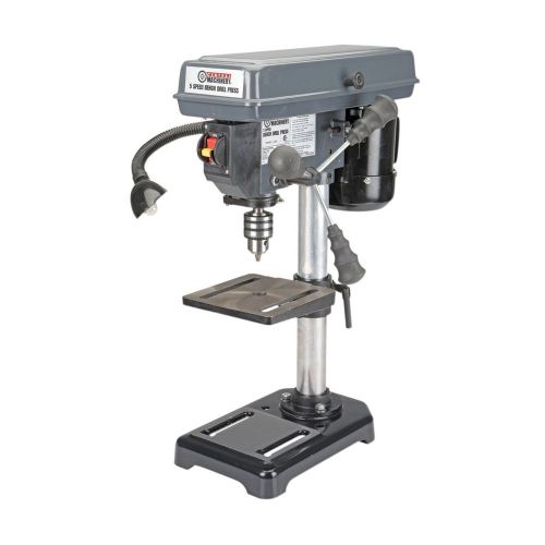 5 Speed 1/3 HP Bench Top Drill Press W/ Grooves, 29 Drill Bits &amp; 1 White Marker