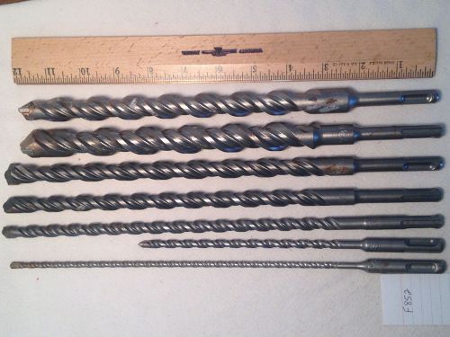 7 BOSCH ANSI SDS PLUS CARBIDE TIPPED  DRILL BITS 3/16&#034; TO 7/8&#034; S4L GERMAN F852