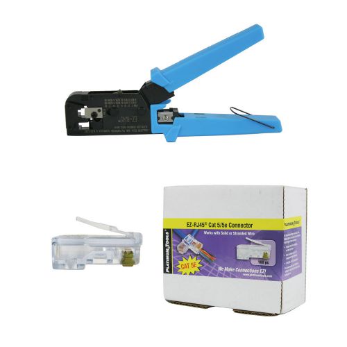 Platinum tools 100004c ez-rj45 crimper tool, ez-rj45 cat 5/5e 100 connectors for sale