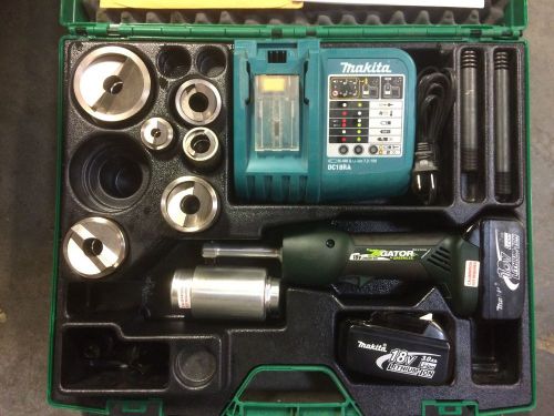 Greenlee ls50l battery-powered punch driver tool kit 2 batteries and charger for sale