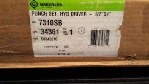 New greenlee 7310sb 1/2&#034;- 4&#034; slugbuster hand pump driver set new sealed box!!! for sale