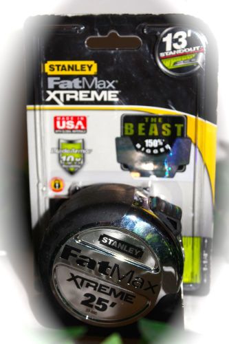 Stanley- 33-890 fat max xtreme tape measure (25&#039; x 1- 1/4&#034;) *new-free shipping* for sale