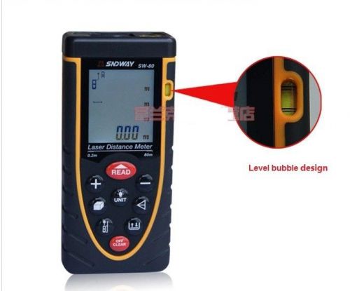 80M 262FT 3150IN Digital Laser Distance Meter Range Finder Measure Diastimeter
