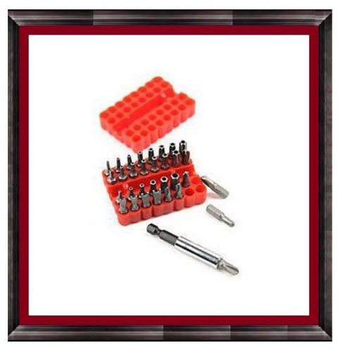 33pc security bit set power screwdriver bit torx hex phillips spanner bit holder for sale