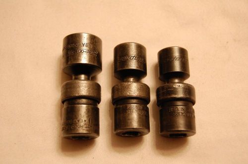 Snap-on 3/8&#034; Drive Impact Uinversal Swivels 9/16&#034;, 5/8&#034; &amp; 3/4&#034;